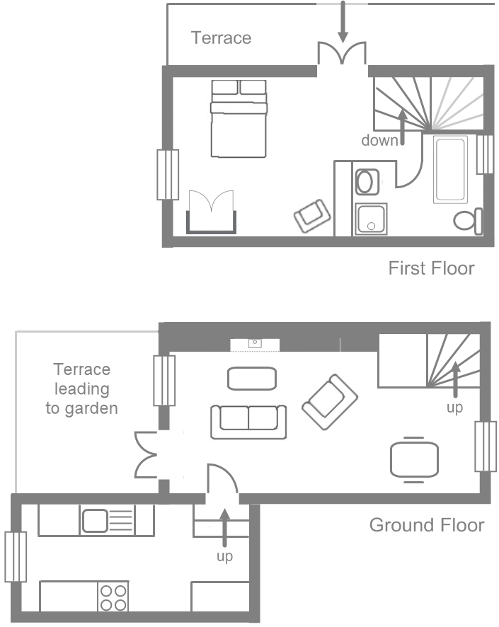 Benar Cottages - Benar Bach floorplan